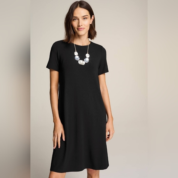 J. Jill Dresses & Skirts - J. Jill Wherever Collection Black Tee Shirt Dress In M